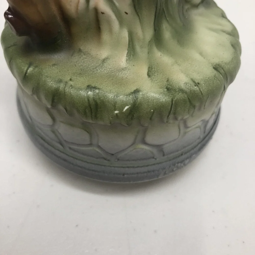 Vintage HIMARK Girl with‎ Goose/Duck Figurine Rotating Music Box Works